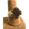 Image 1 : A YELLOW GOLD, SMOKY TOPAZ AND DIAMOND RING