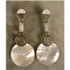Image 1 : A PAIR OF MOTHER-OF-PEARL AND MARCASITE EARRINGS