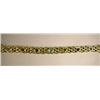 Image 1 : A 14K YELLOW GOLD LINK BRACELET WITH OVAL GEMSTONES