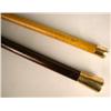 Image 1 : AN ASPREY, LONDON WOODEN WALKING STICK WITH 10K GOLD HINGED LID FLASK INSERT