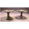 Image 1 : A PAIR OF ORNATE ENGLISH STERLING SILVER TAZZAS