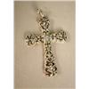 Image 1 : A TIFFANY & CO. GOLD WITH SILVER TOP AND DIAMOND FILIGREE CROSS PENDANT