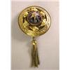 Image 1 : A GOLD VICTORIAN MEMORIAL PIN WITH GARNET CENTER STONE