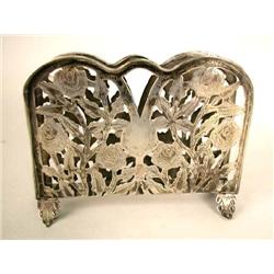 A VICTORIAN STERLING SILVER LETTER HOLDER