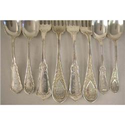 A GROUP OF WOOD & HUGHES STERLING SILVER FLATWARE