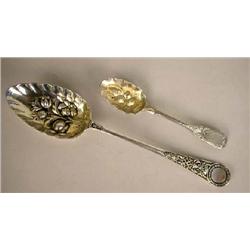 AN ENGLISH STERLING BERRY SPOON