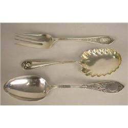 THREE WHITING DIVISION OF GORHAM STERLING SILVER SERVING PIECES
