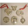 Image 1 : A GROUP OF SIX STERLING SILVER CHRISTMAS ORNAMENTS IN ORIGINAL BOXES