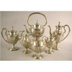 A SIX PIECE S. KIRK STERLING SILVER TEA & COFFEE SERVICE (1903-1924)
