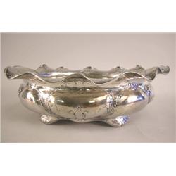 A GORHAM MARTELE 950 STERLING SILVER OVAL CENTERPIECE FOOTED BOWL