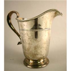 A STERLING SILVER WATER HELMET-FORM WATER PITCHER