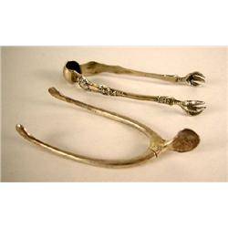 TWO TIFFANY STERLING SILVER SUGAR TONGS