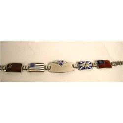 A STERLING SILVER WWII VICTORY BRACELET