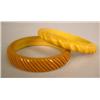 Image 1 : TWO GOLD COLOR BAKELITE BRACELETS