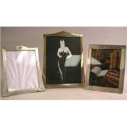 THREE STERLING SILVER PICTURE FRAMES