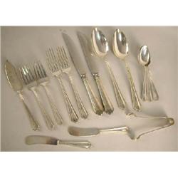 A WATSON "MARLBOROUGH" PATTERN STERLING SILVER FLATWARE SERVICE