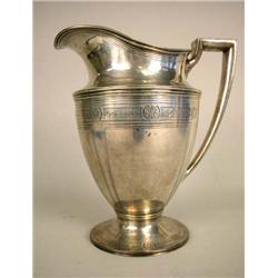 A TIFFANY & CO. MAKERS NEO-CLASSICAL STYLE STERLING SILVER WATER PITCHER
