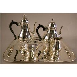 A TIFFANY & CO. MAKERS STERLING SILVER FIVE-PIECE TEA AND COFFEE SERVICE COMPRISING