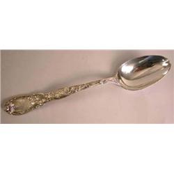 A TIFFANY & CO. "CHRYSANTHEMUM" PATTERN (Pat. 1880) PLATTER SPOON