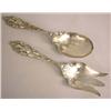 Image 1 : A REED & BARTON "LOVE DISARMED" PATTERN STERLING SILVER SALAD FORK & SPOON