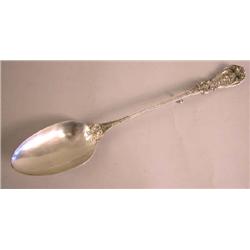 A REED 7 BARTON "FRANCIS I" PATTERN STERLING SILVER PLATTER SPOON