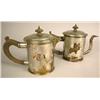 Image 1 : TWO ENGLISH SILVER PLATED TEAPOTS