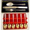 Image 1 : A THREE-PIECE SILVER PLATED TRAVEL UTENSIL SET COMPRISING