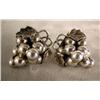 Image 1 : A PAIR OF MEXICAN STERLING SILVER GRAPE FORM EARRINGS