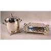 Image 1 : A WALLACE SILVER PLATED DOUBLE HANDLED COVERED AND FOOTED ICE BUCKET, "BAROQUE STYLE"