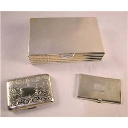 A MEXICAN STERLING HINGED BOX, WOOD LINED