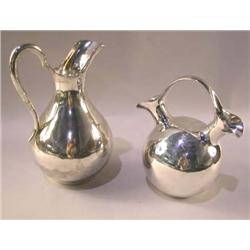 TWO STERLING SILVER PITCHERS