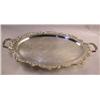 Image 1 : TWO BAROQUE STYLE OVAL SILVER PLATED FOOTED TRAYS