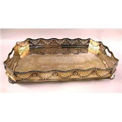 FOUR SILVER PLATED TRAYS