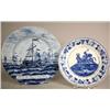 Image 1 : A DELFT EIGHTEENTH CENTURY SHIP MOTIF PLATE