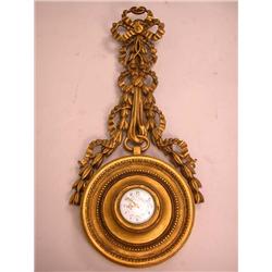 A LOUIS XVI STYLE GILTWOOD WALL CLOCK