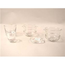 A GROUP OF COLORLESS GLASS