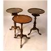 Image 1 : A PAIR OF WALNUT BIRDCAGE CANDLESTAND TEA TABLES