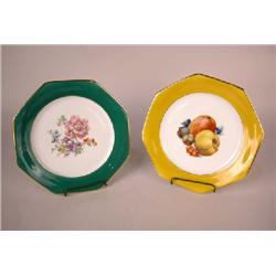 A SET OF TWELVE FRENCH PORCELAIN FRUIT PLATES