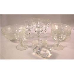 A GROUP OF COLORLESS STEMWARE