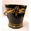 Image 1 : A BLACK, GOLD AND RED PAINTED BUCKET-FORM UMBRELLA STAND