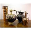 Image 1 : A GROUP OF SIX BRASS, COPPER AND PATINATED METAL HOLLOWWARE ARTICLES