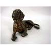 Image 1 : A PATINATED METAL FIGURE OF A HOUND DOG