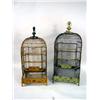 Image 1 : THREE IRON AND WOOD STENCIL-DECORATED BIRD CAGES