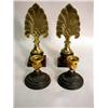 Image 1 : A PAIR OF ORMOLU AND PATINATED METAL CANDLE STICKS