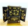 Image 1 : A GEORGE III STYLE CHINOISERIE DECORATED JEWELRY CABINET