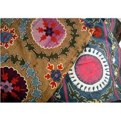 TWO LINED NEEDLEWORK PANELS