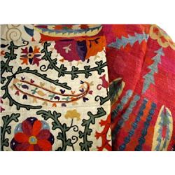 TWO LINED NEEDLEWORK PANELS