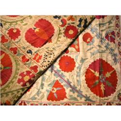 TWO LINED NEEDLEWORK PANELS