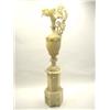 Image 1 : A LARGE ALABASTER EWER ON PEDESTAL