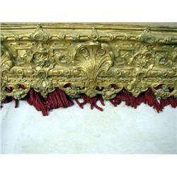 A GROUP OF FOUR BRASS VALENCES AND PARTS